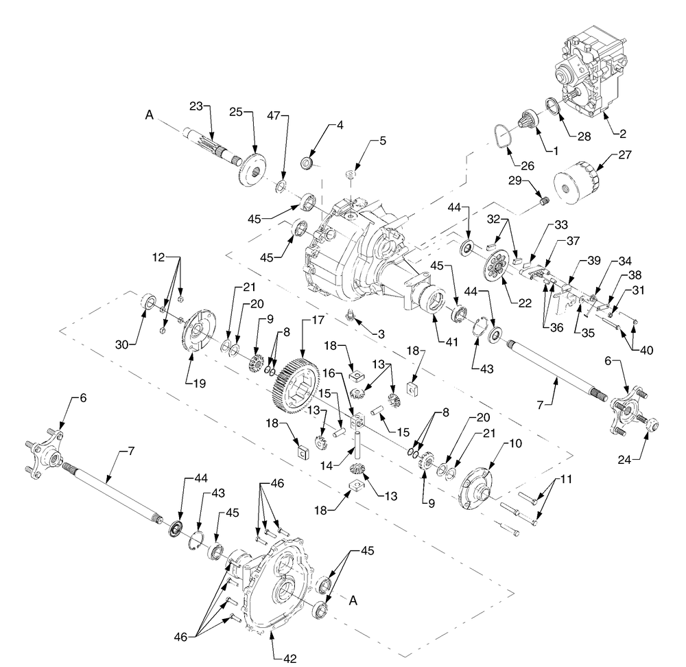 Transmission - Differential 2008 And Before Diagram and Parts List for GT3100 14A671010-14B671710 Cub Cadet Lawn Tractor